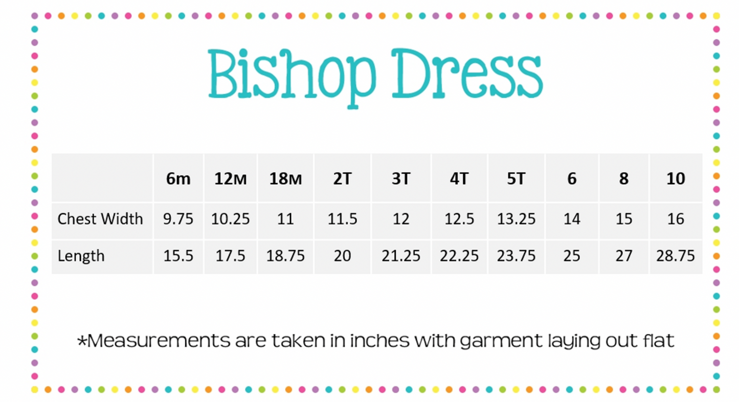 Girl's Corded Bishop Dress or Bubble