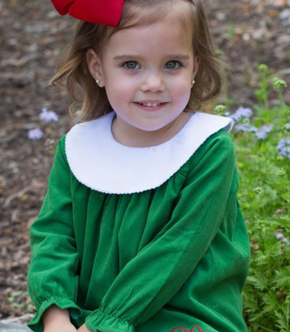 Girl's Corded Bishop Dress or Bubble