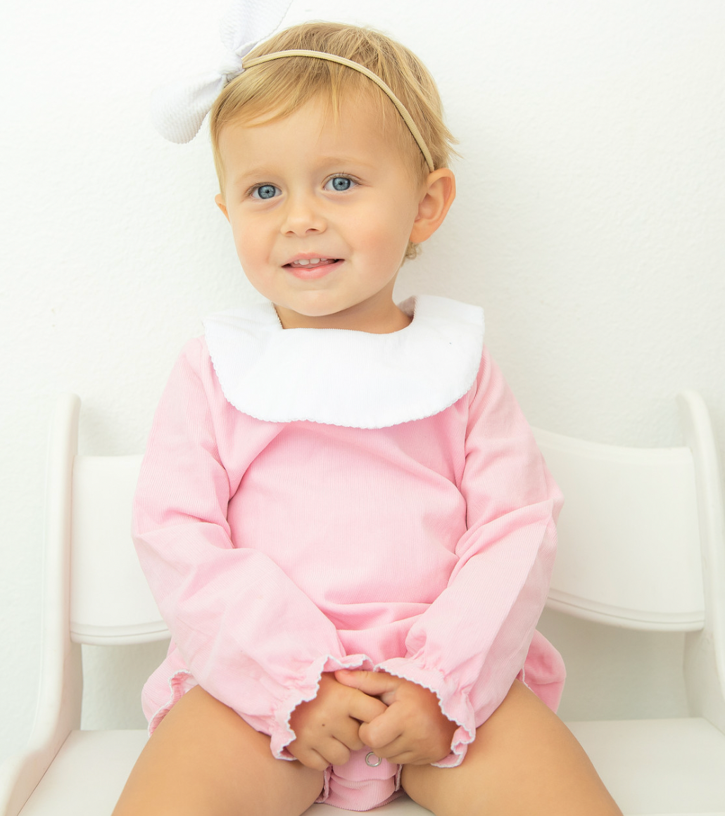 Girl's Corded Bishop Dress or Bubble
