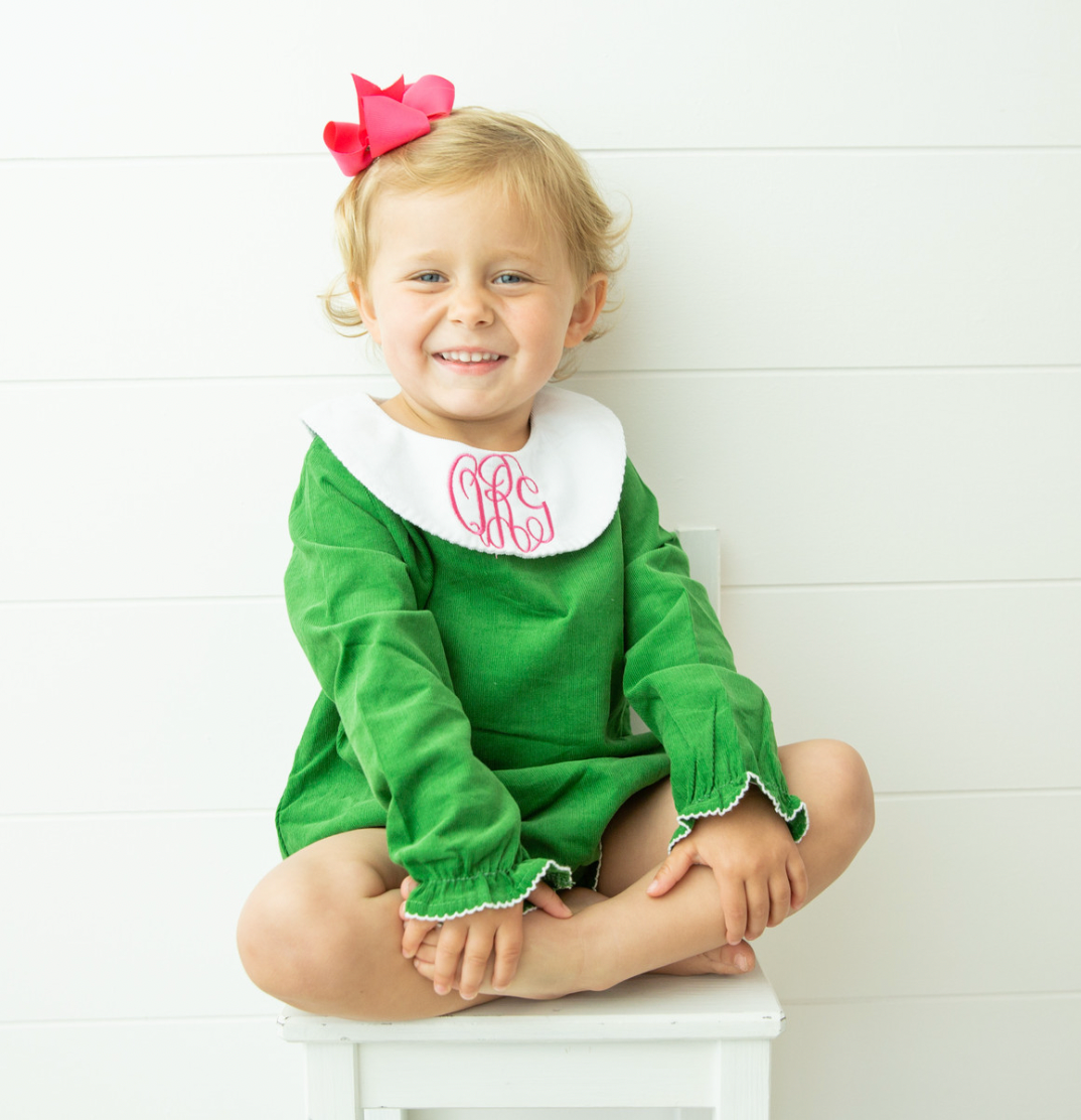 Girl's Corded Bishop Dress or Bubble