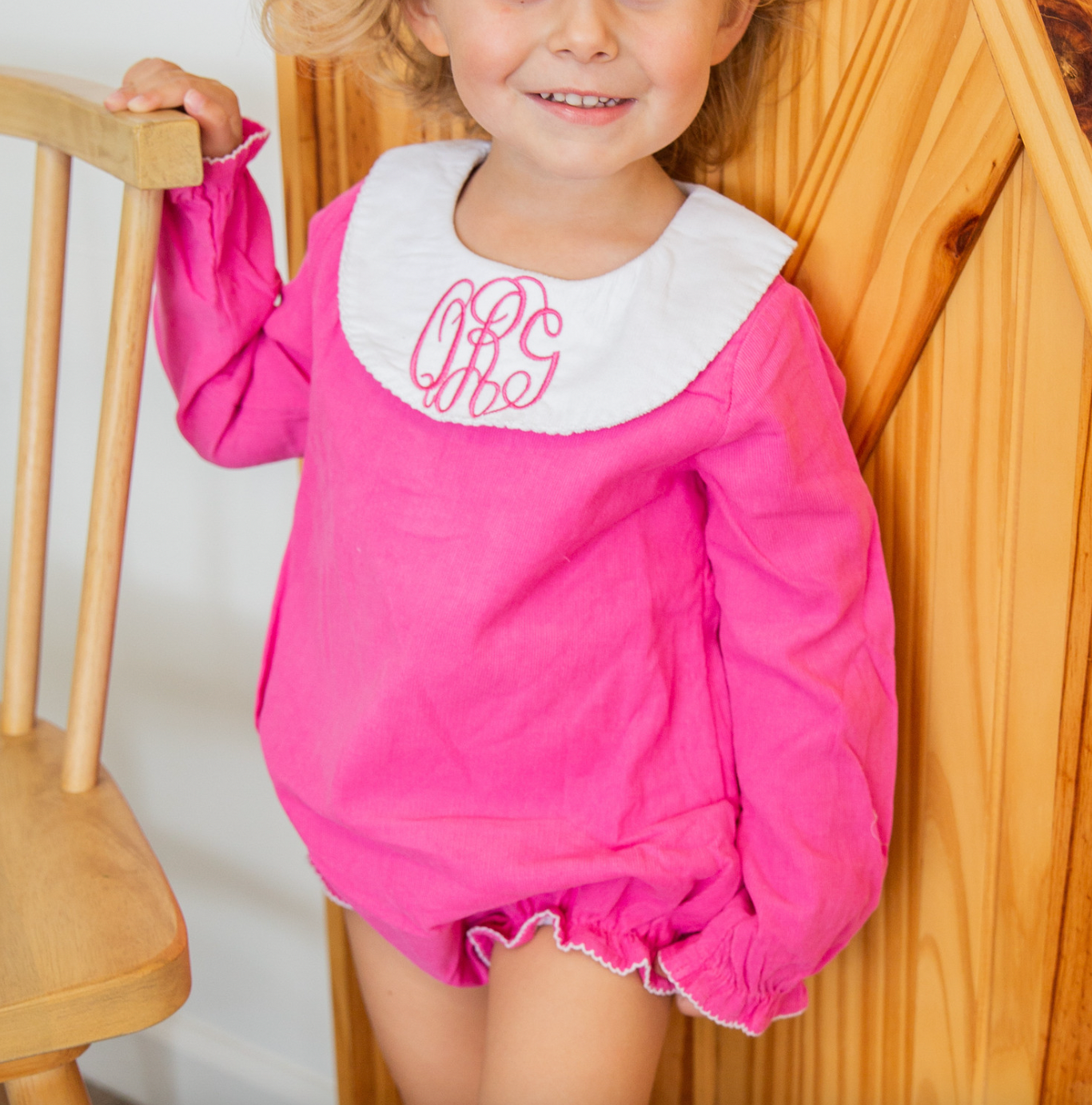 Girl's Corded Bishop Dress or Bubble