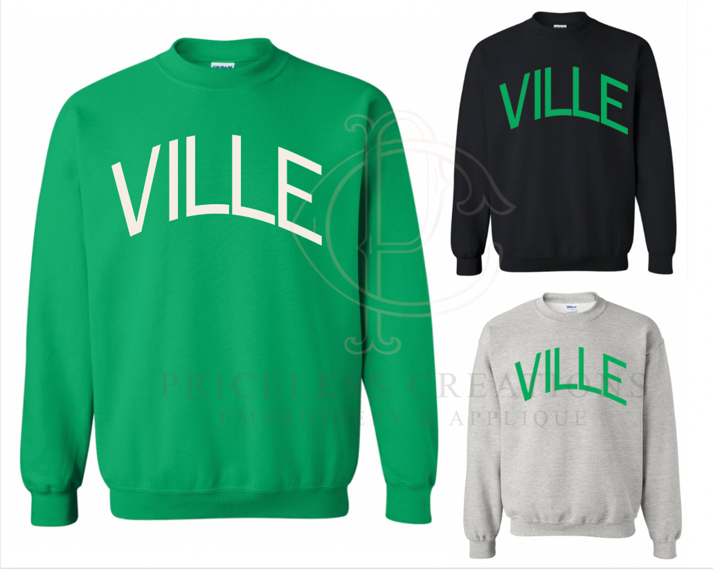 Local Team Felt Sweatshirts