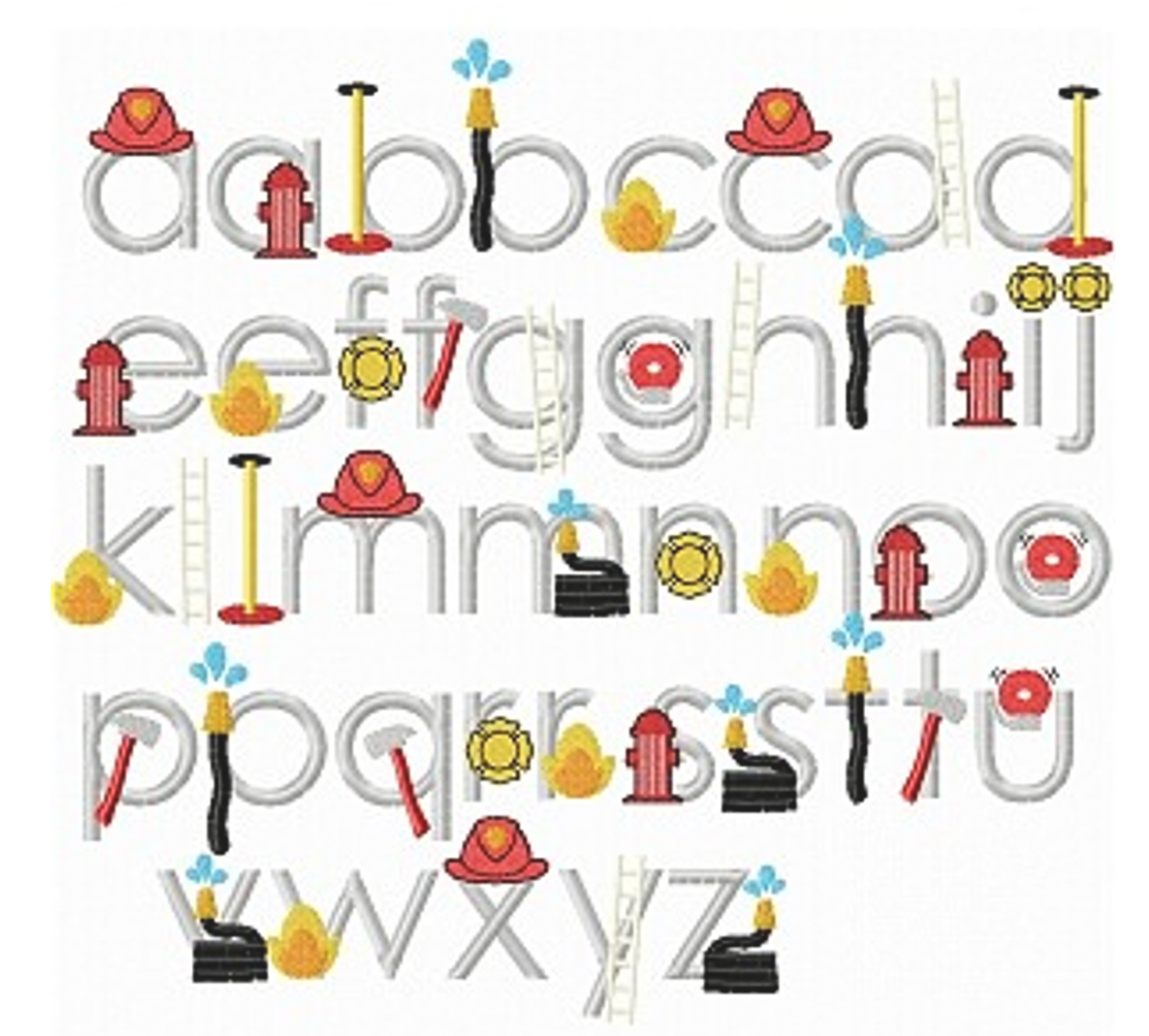 Fireman Alphabet Design