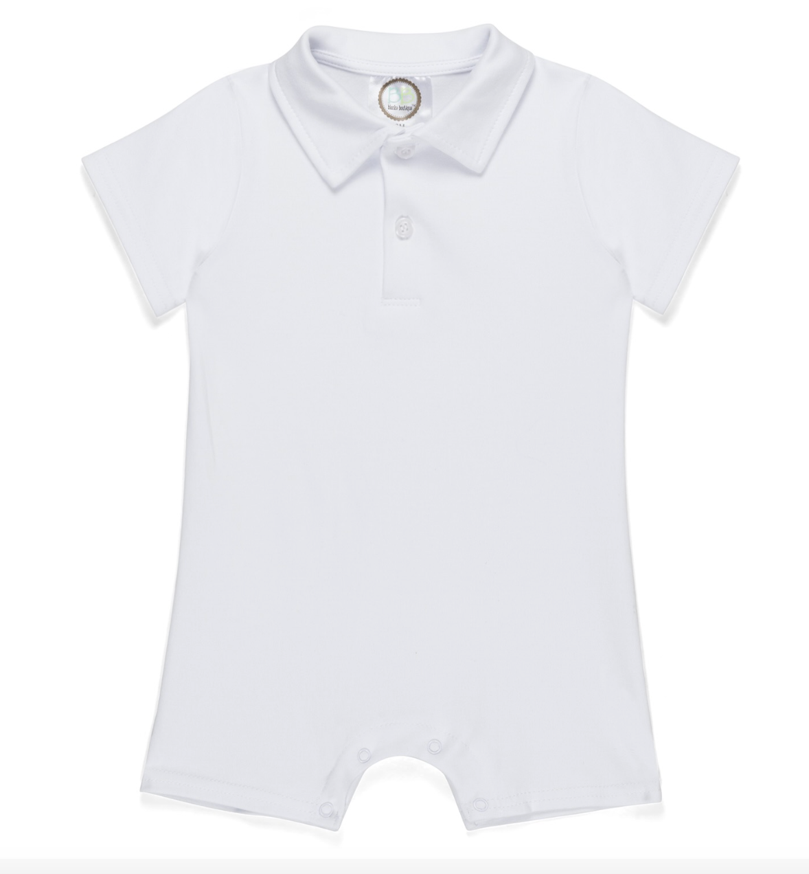 Monogrammed Polo Rompers for Baby Boys