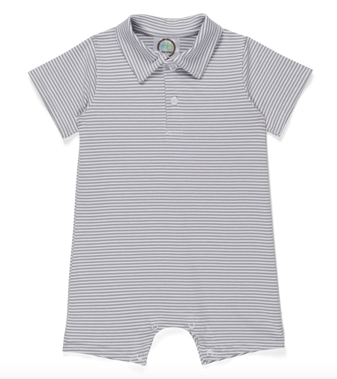 Monogrammed Polo Rompers for Baby Boys