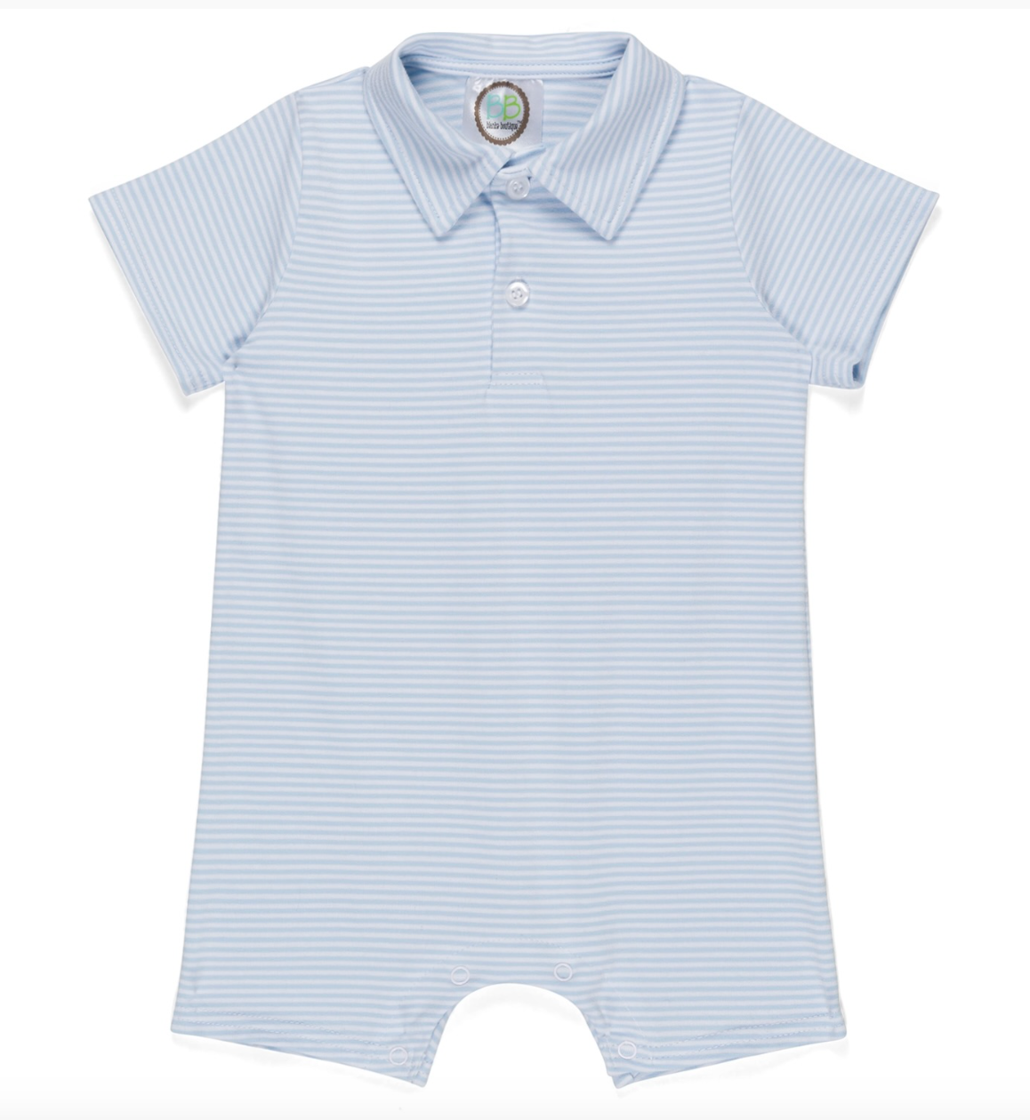 Monogrammed Polo Rompers for Baby Boys