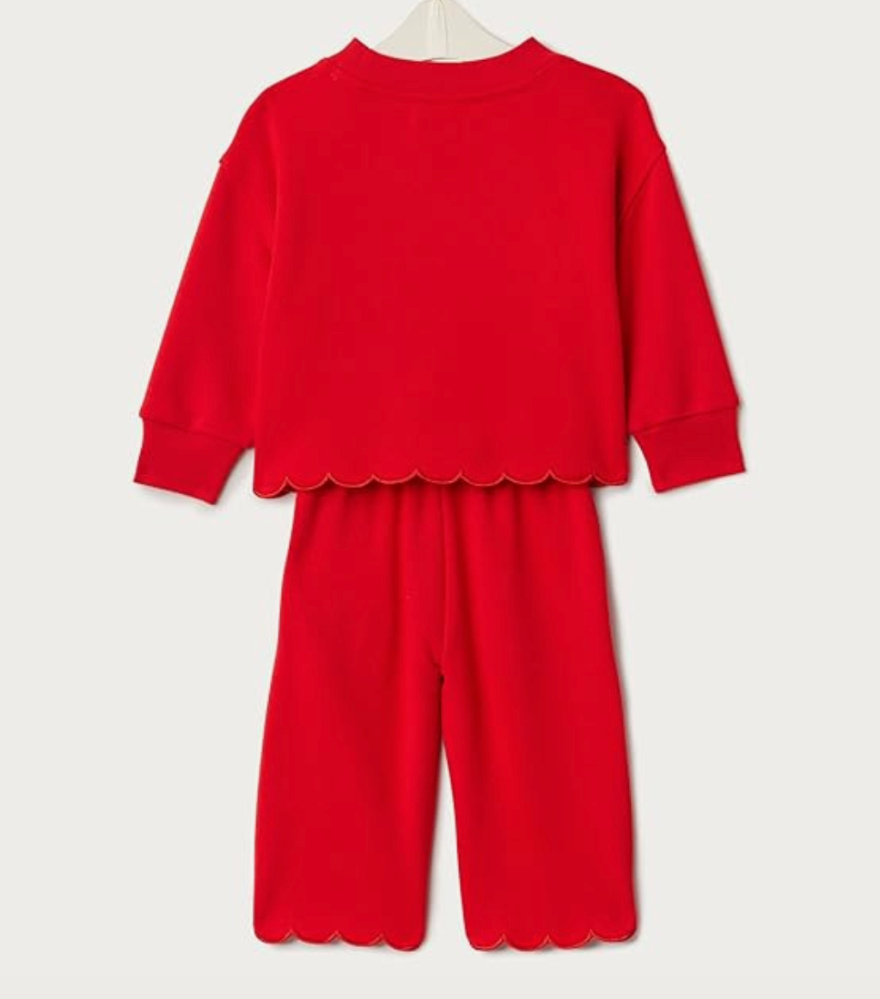 Custom Christmas Scallop Jogging Set