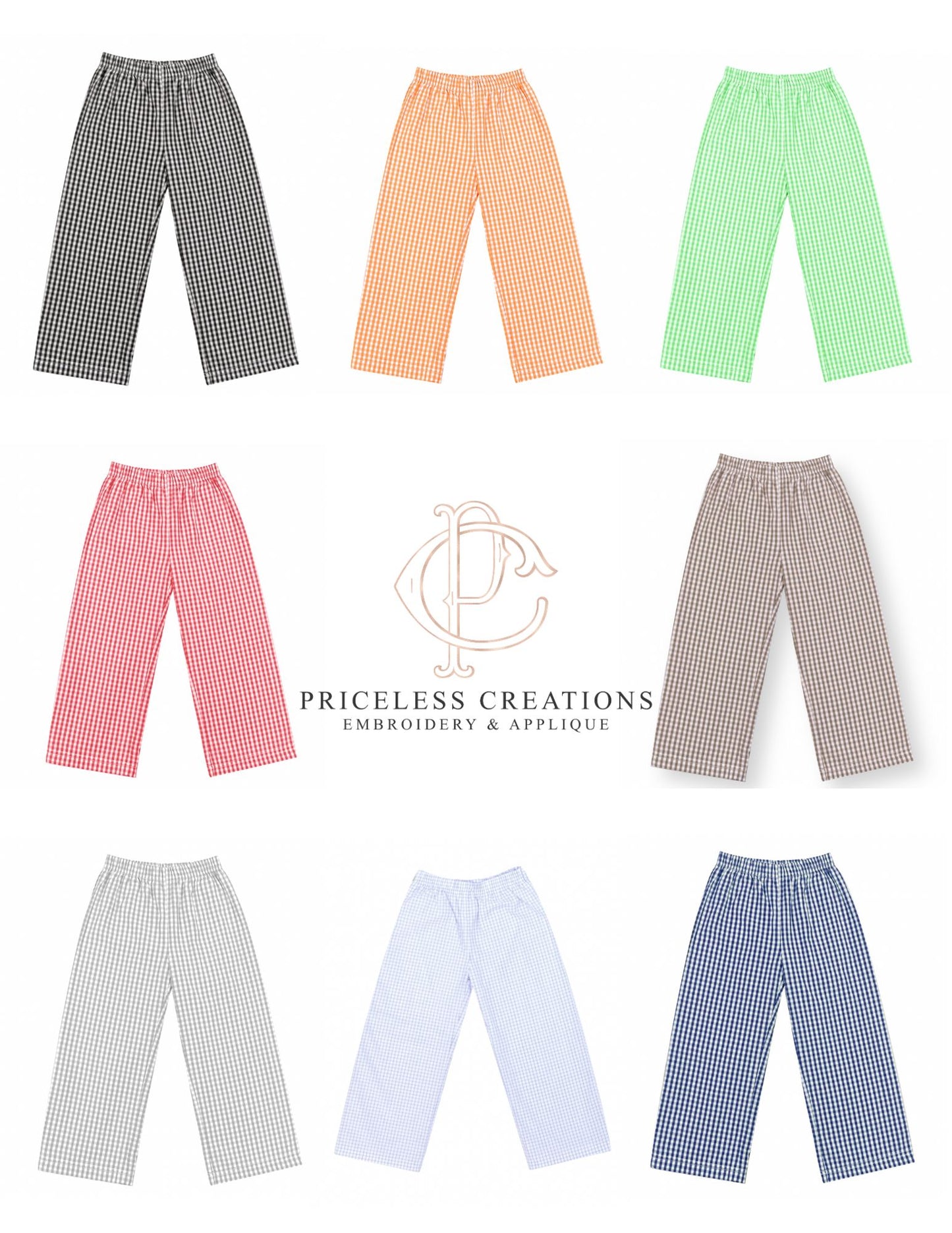 Boys' Long Gingham Pants