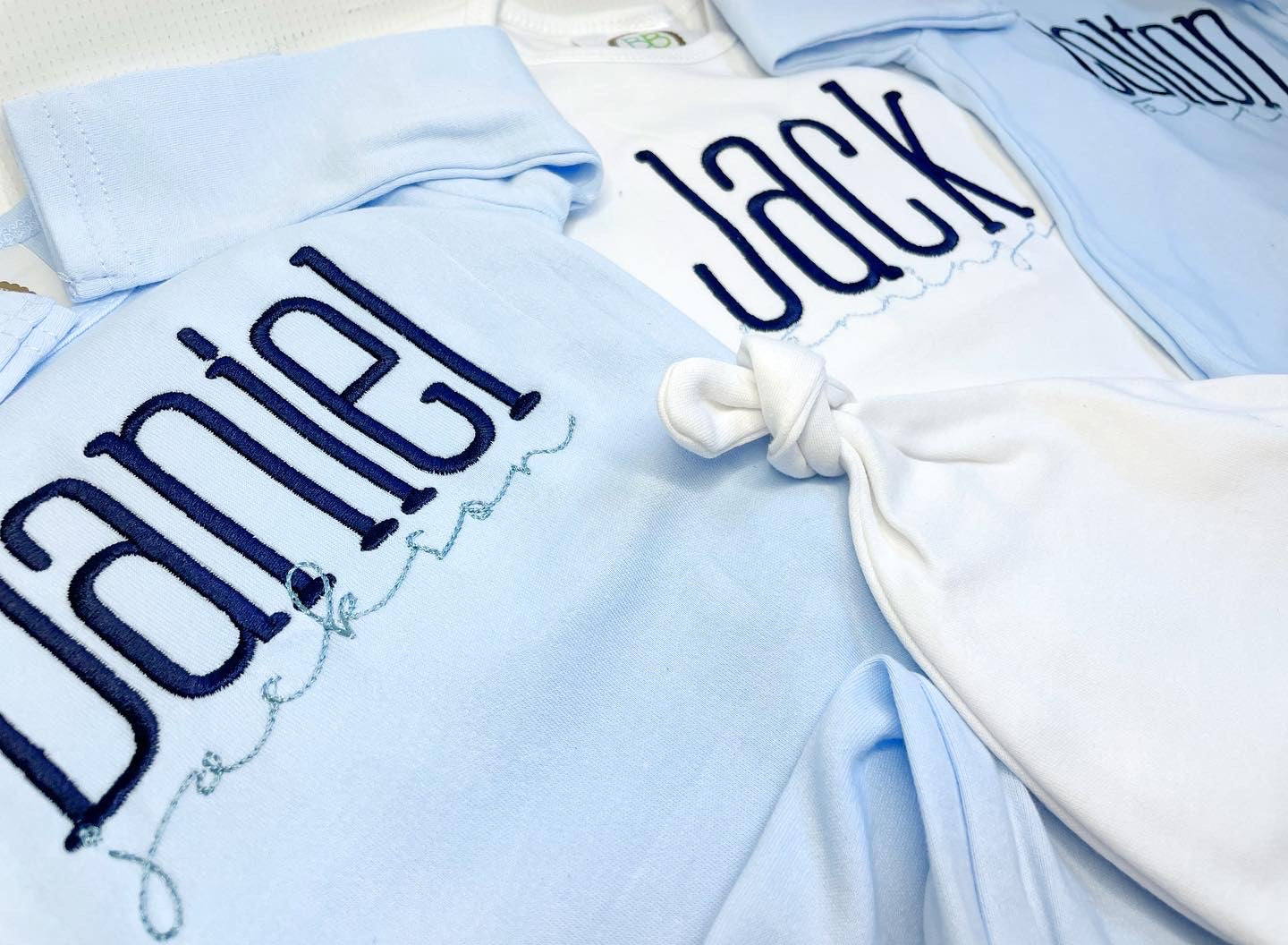 Personalized Baby Gown & Matching Beanie