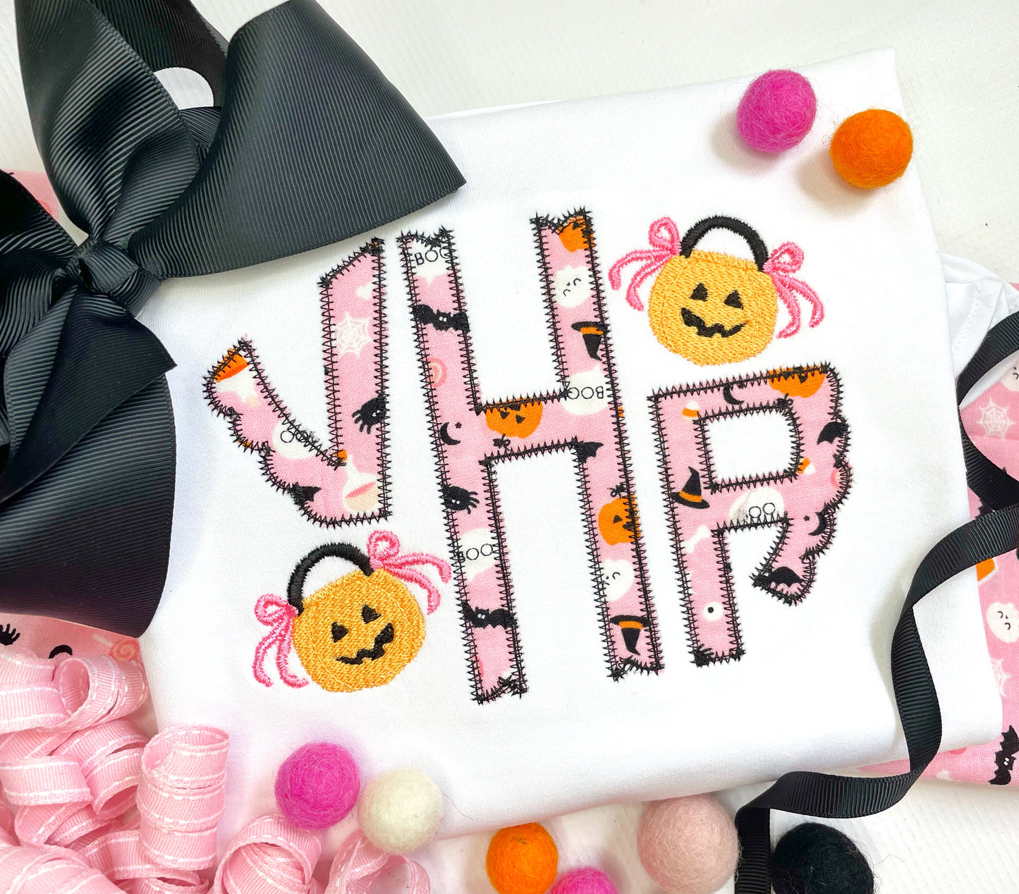 Halloween Fabric Filled Monogrammed Shirt