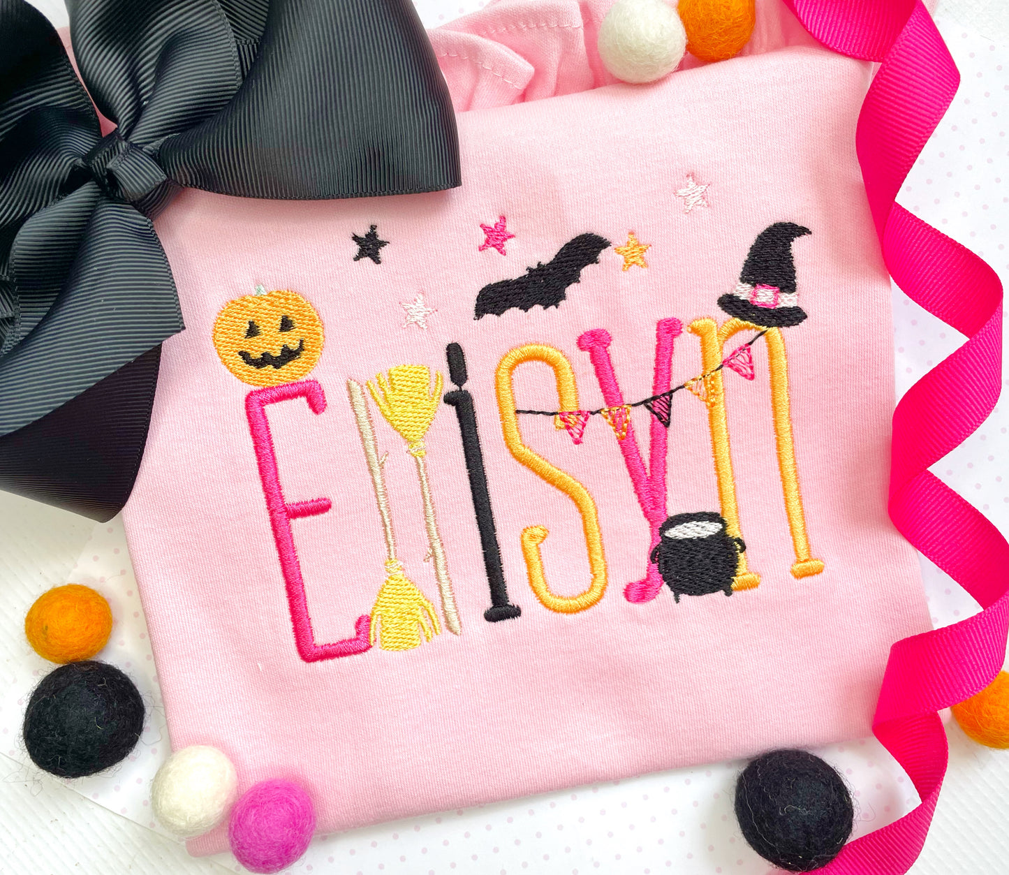 Halloween Name & Mini Designs Ruffled Shirt