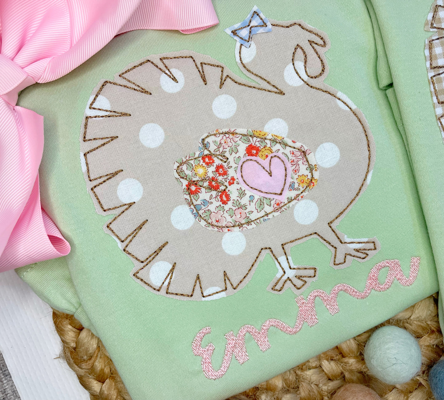 Polka Dot Turkey Girl Design