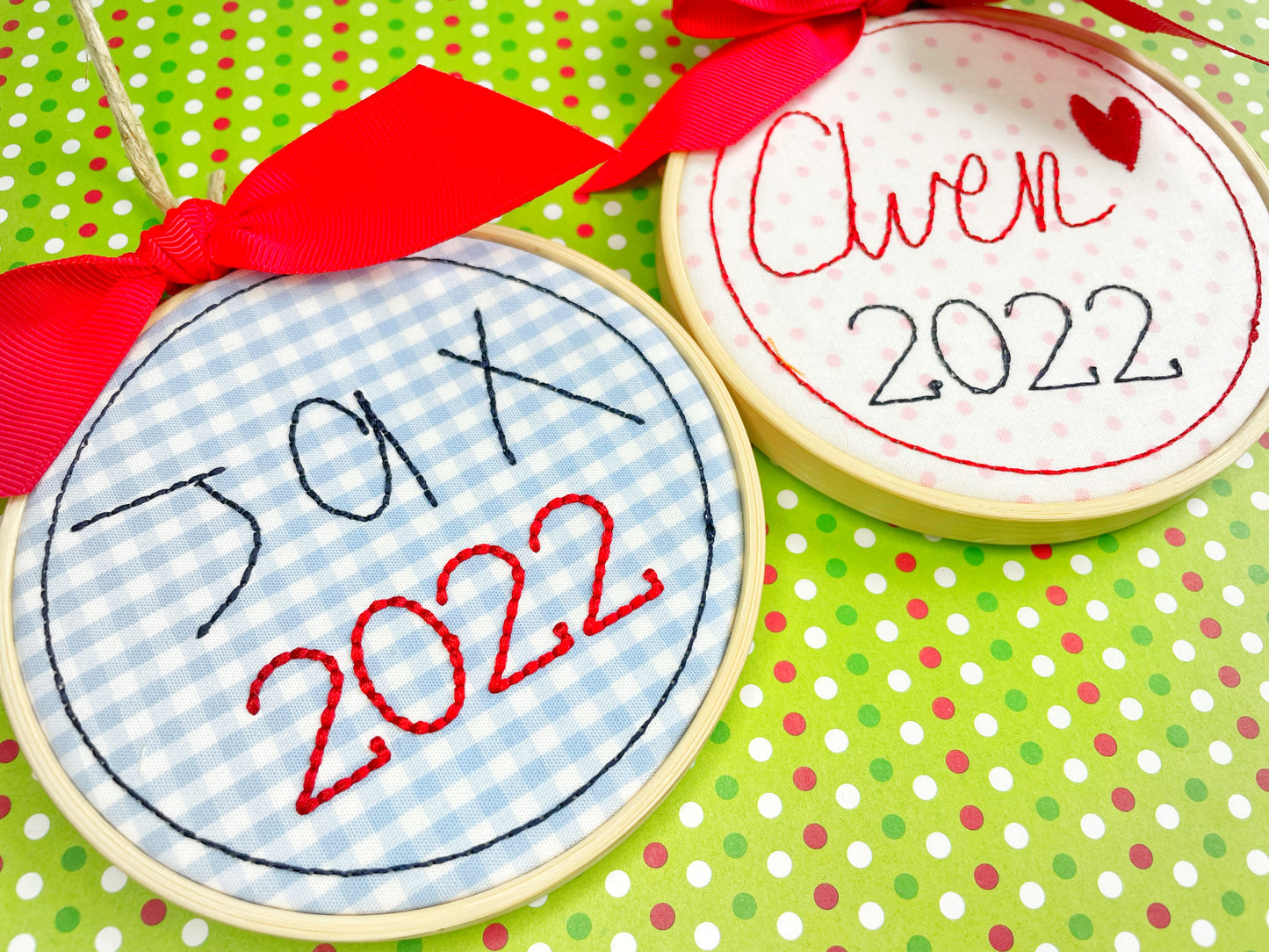 Custom Embroidered Handwriting Christmas Ornament