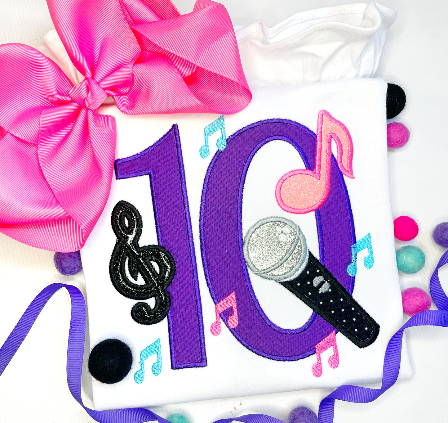 Karaoke Themed Ruffled Style Birthday Shirt