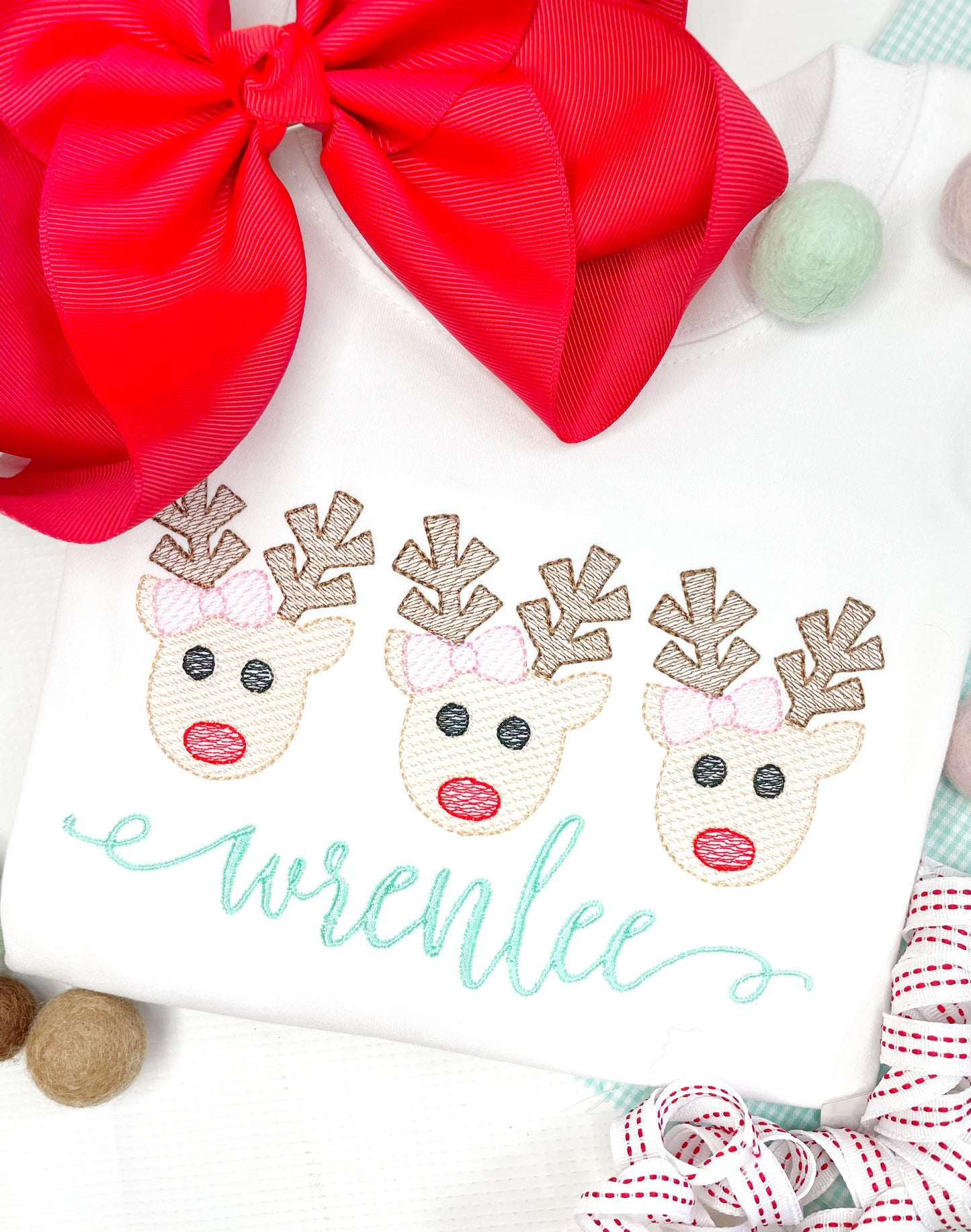 Reindeer Girl Sketch Design