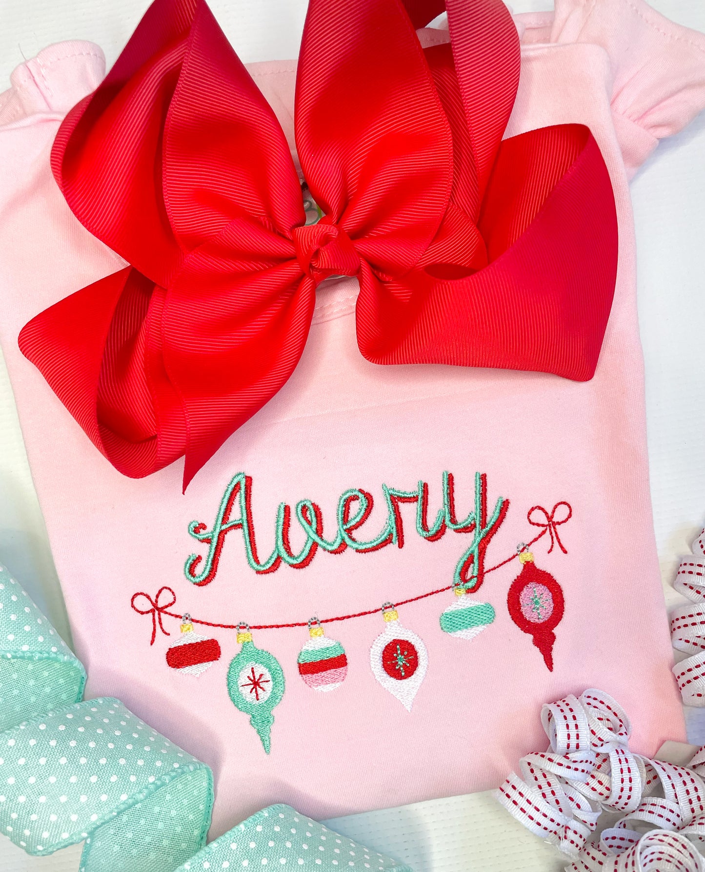 Retro Christmas Ornaments Long Sleeve Design