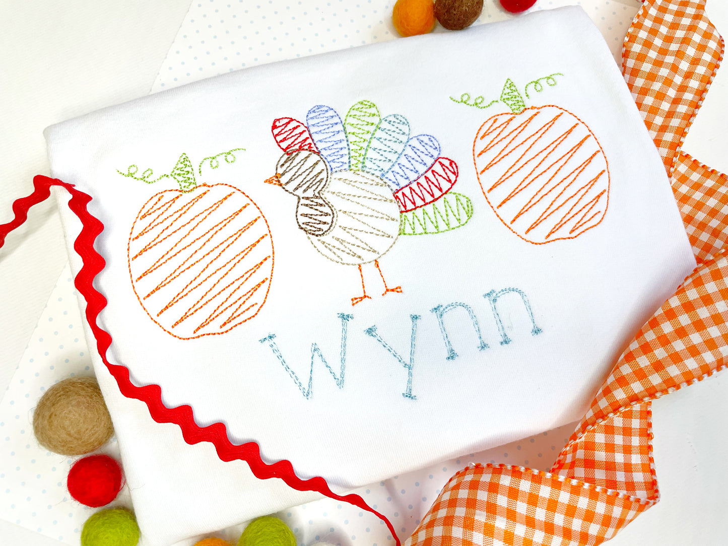 Boy's Thanksgiving Turkey Sketch Design