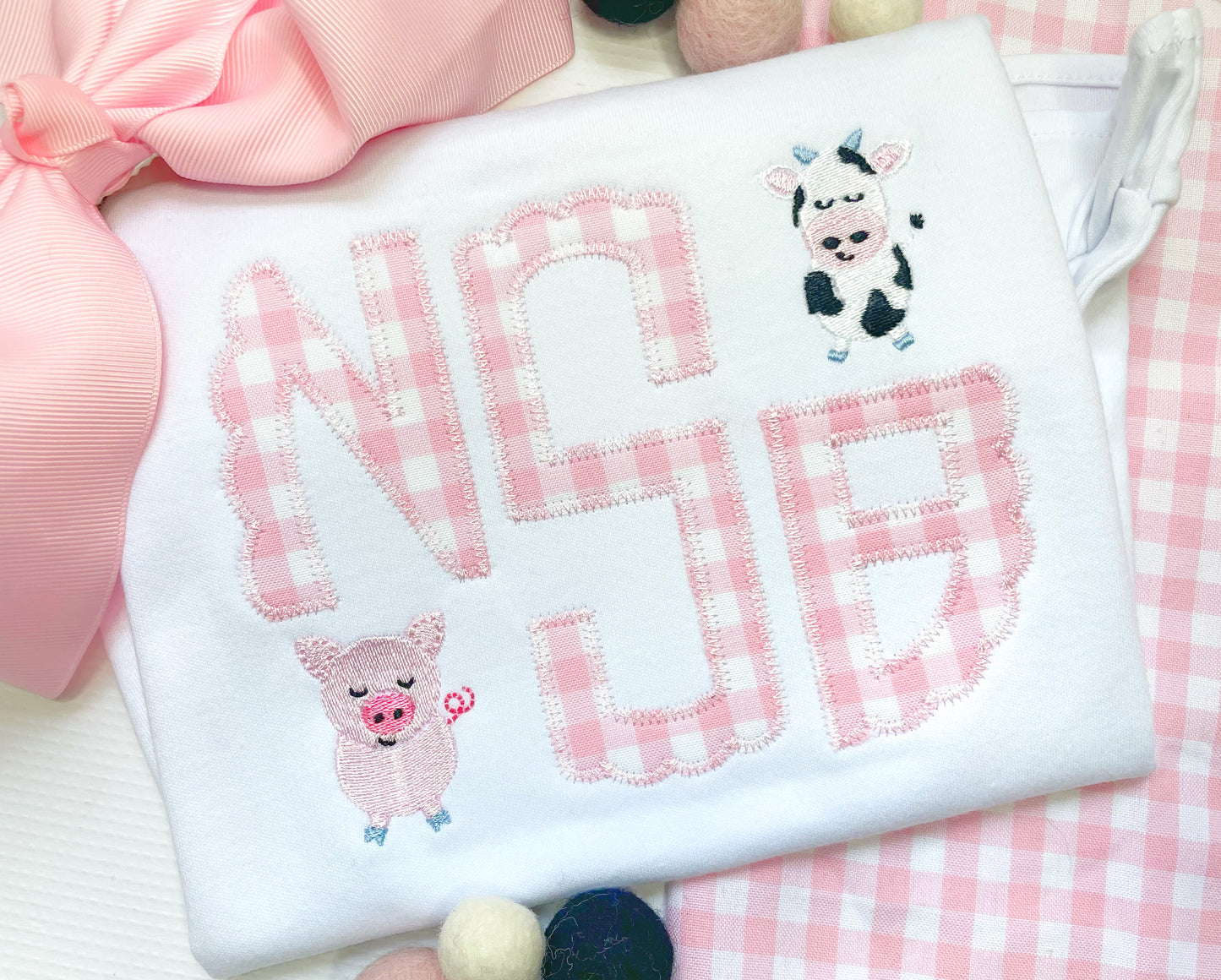 Barnyard Buddies Monogram Applique