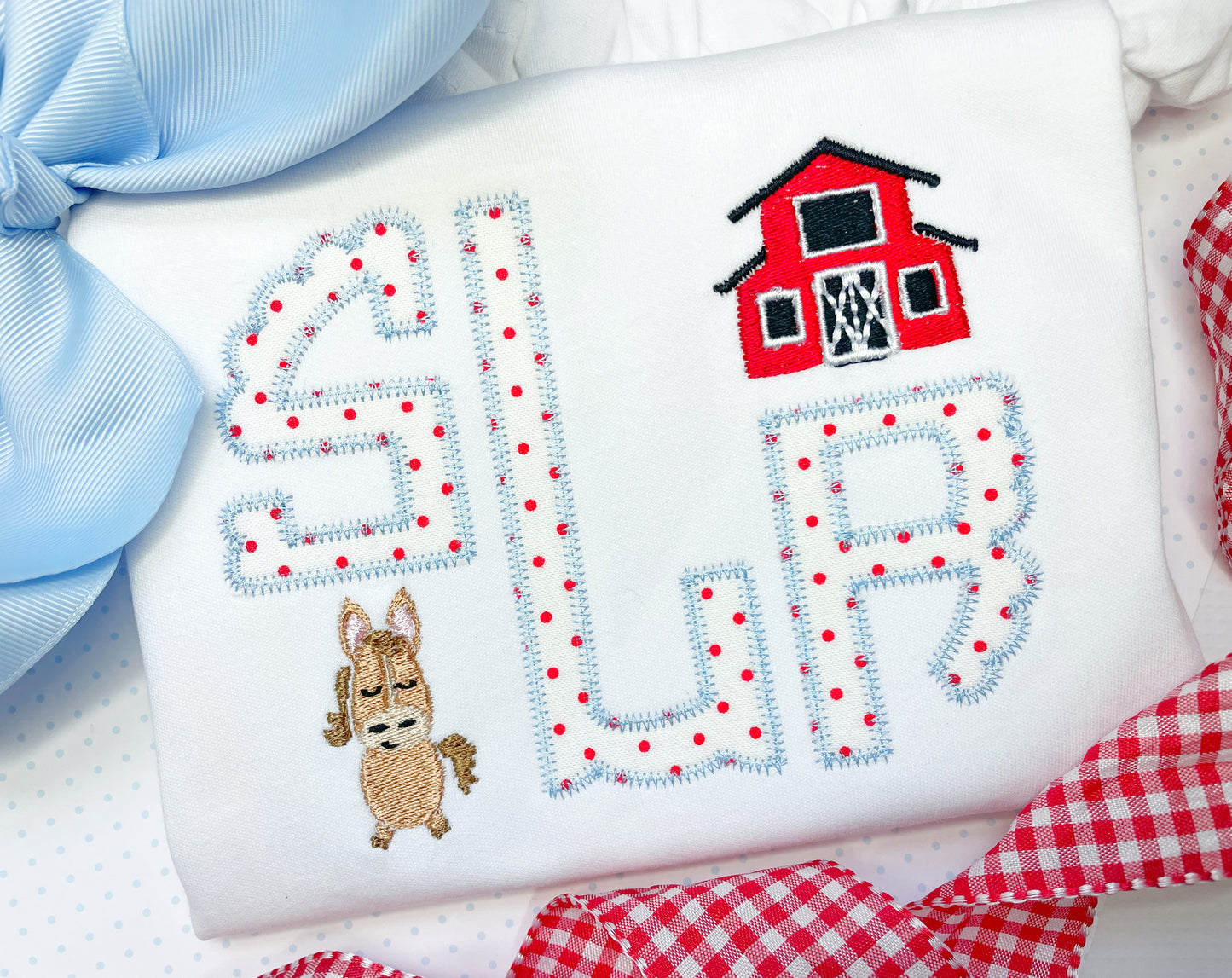 Barnyard Buddies Monogram Applique
