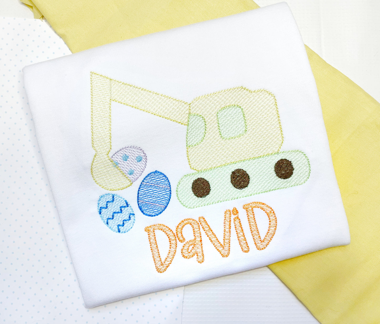 Easter Backhoe Sketch Design