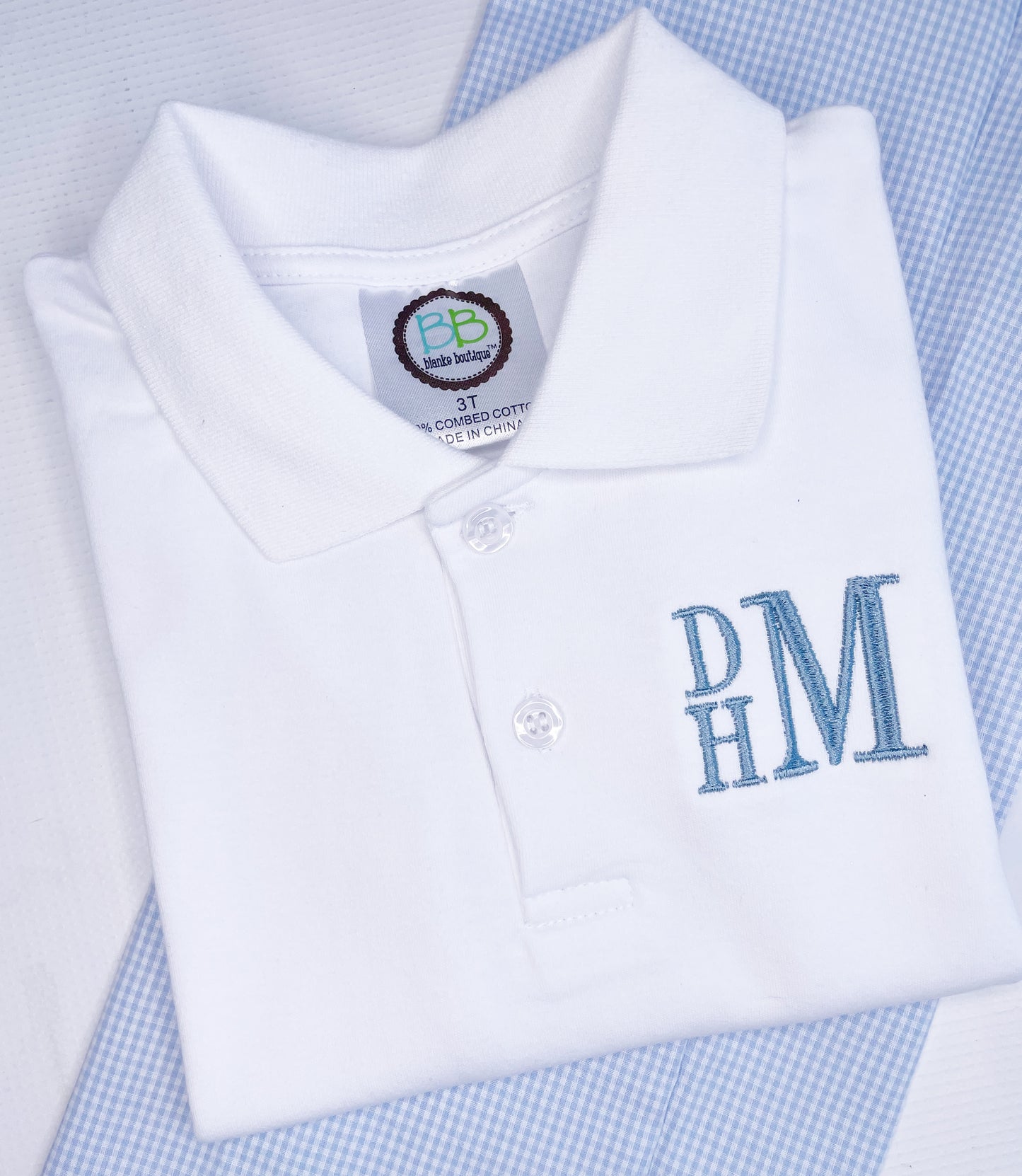 Stack Monogrammed Polo Boy's shirt