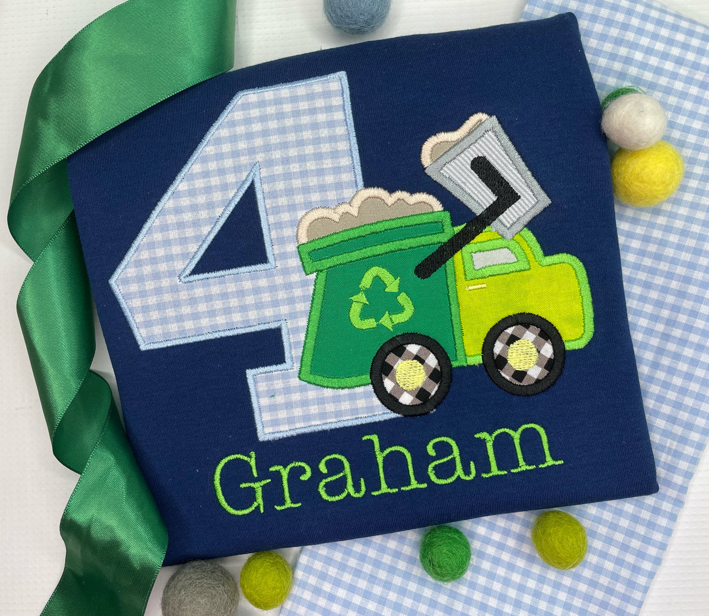 Garbage Truck Themed Birthday Shirt
