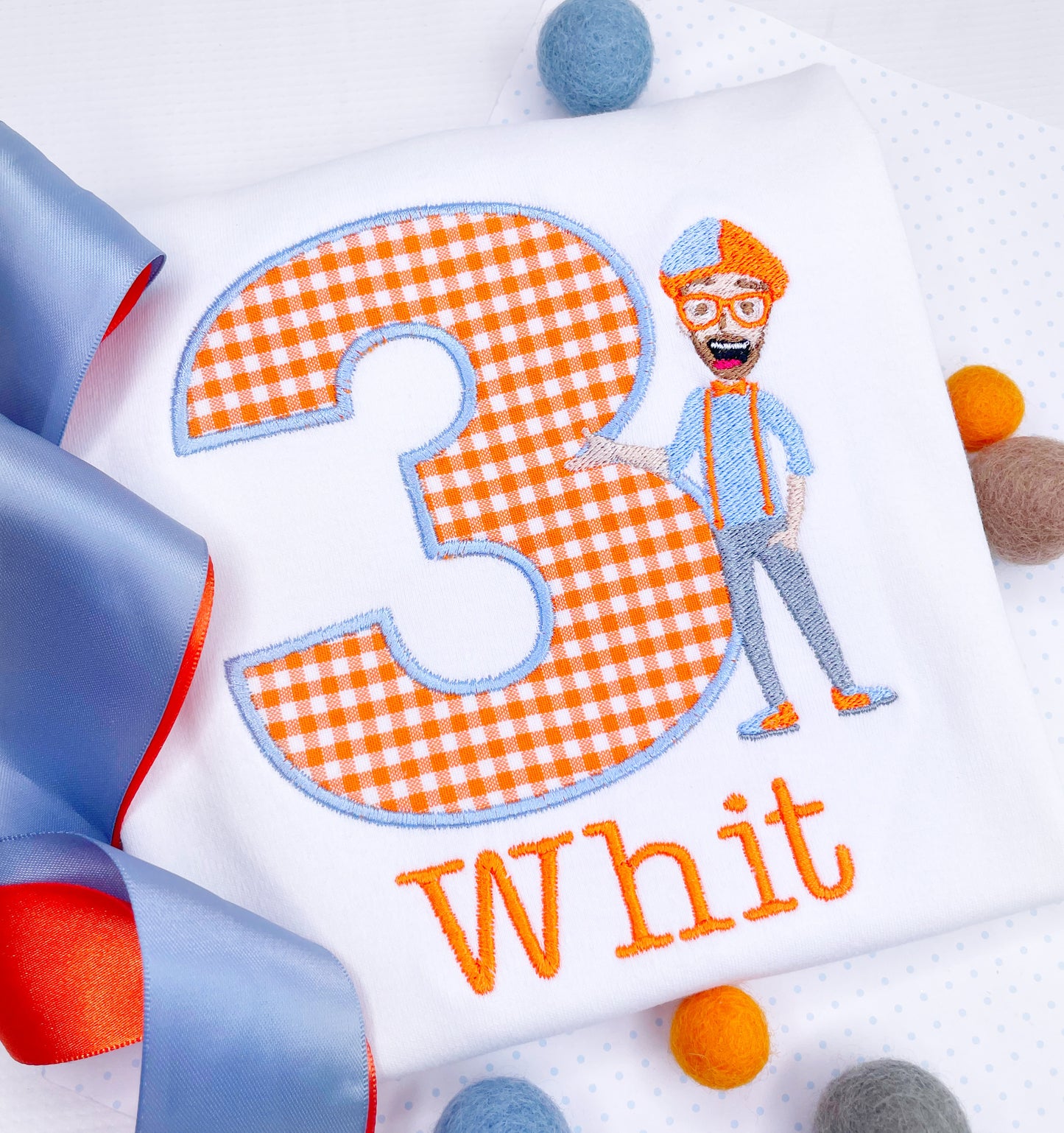 Blue & Orange Guy Birthday Shirt