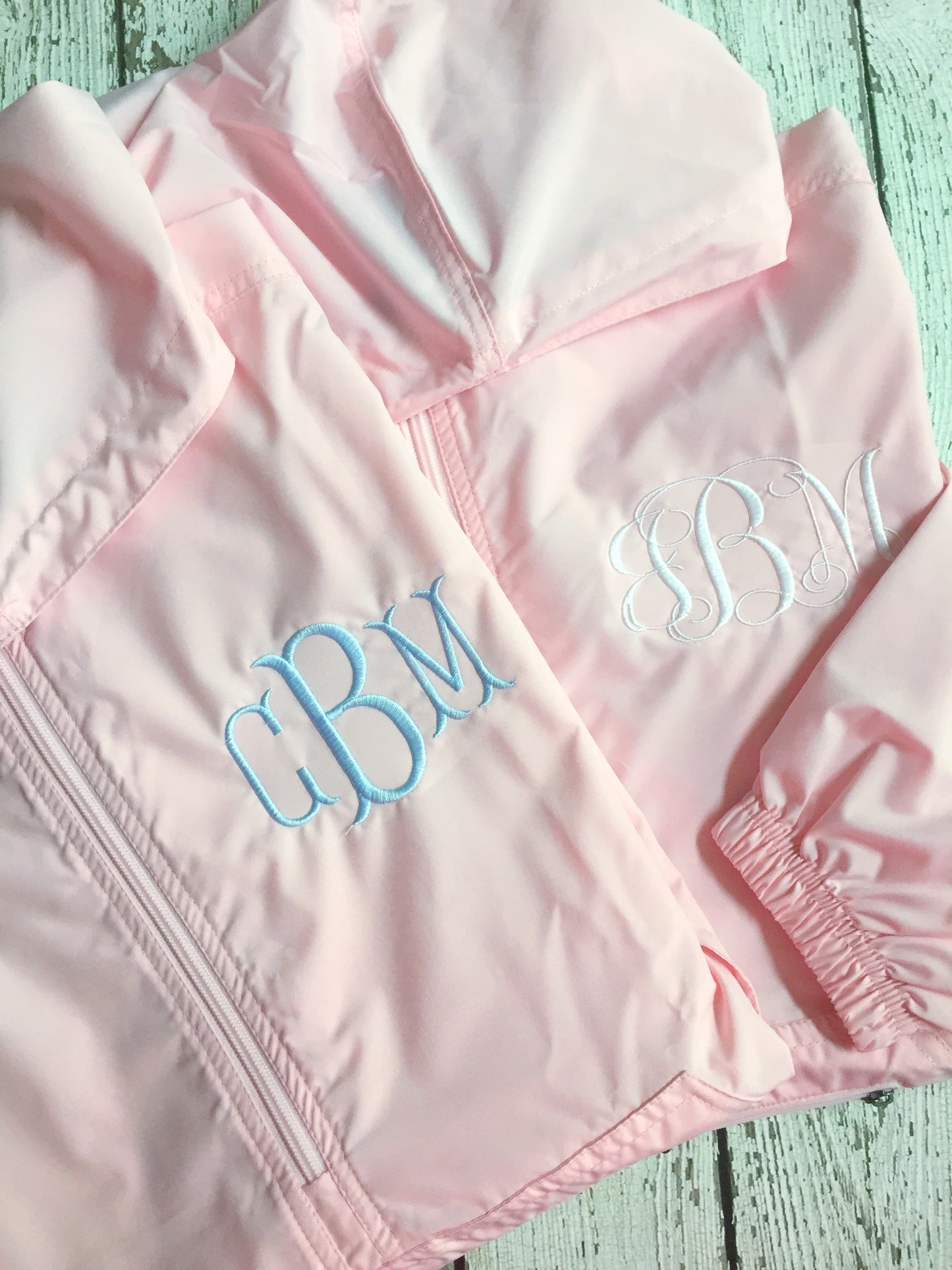 Monogrammed Windbreaker