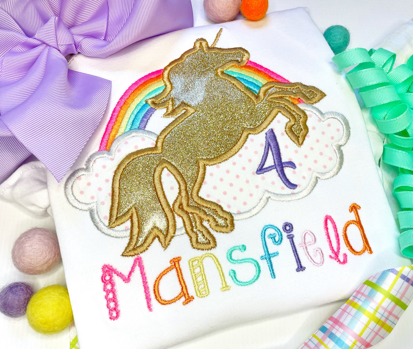 Short Sleeve Unicorn Rainbow Birthday shirt