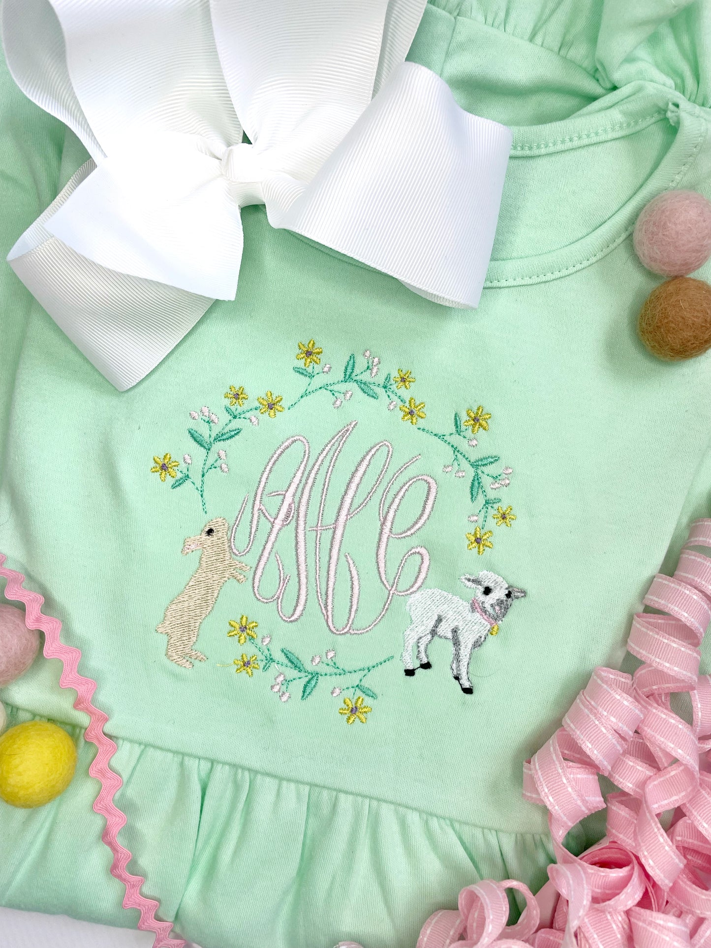 Bunny & Lamb Monogram Frame