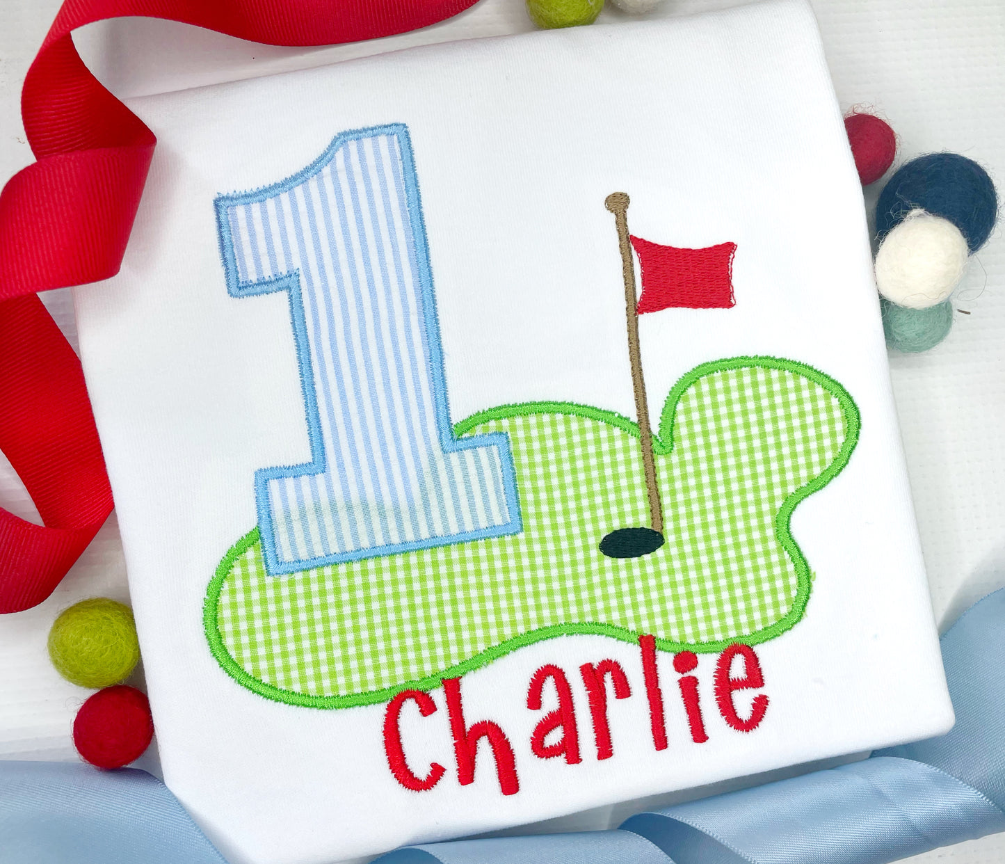 Boy's Golf Green Birthday Shirt