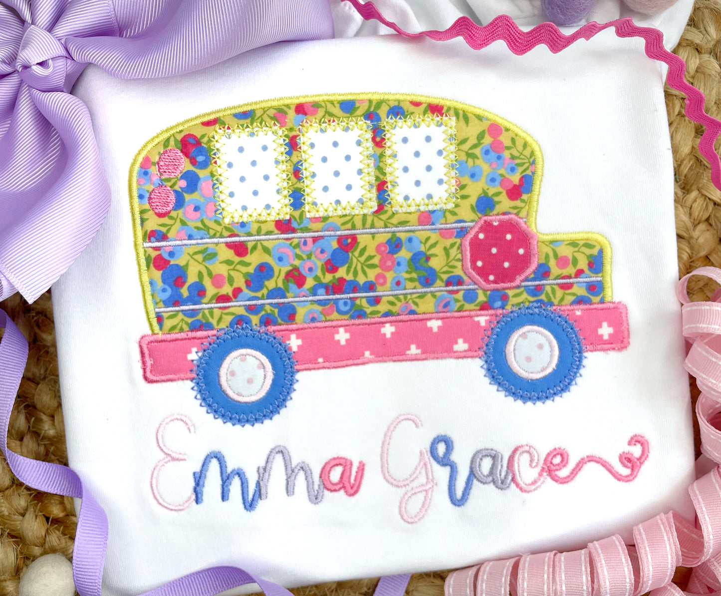 B2S Yellow Floral School Bus Shirt