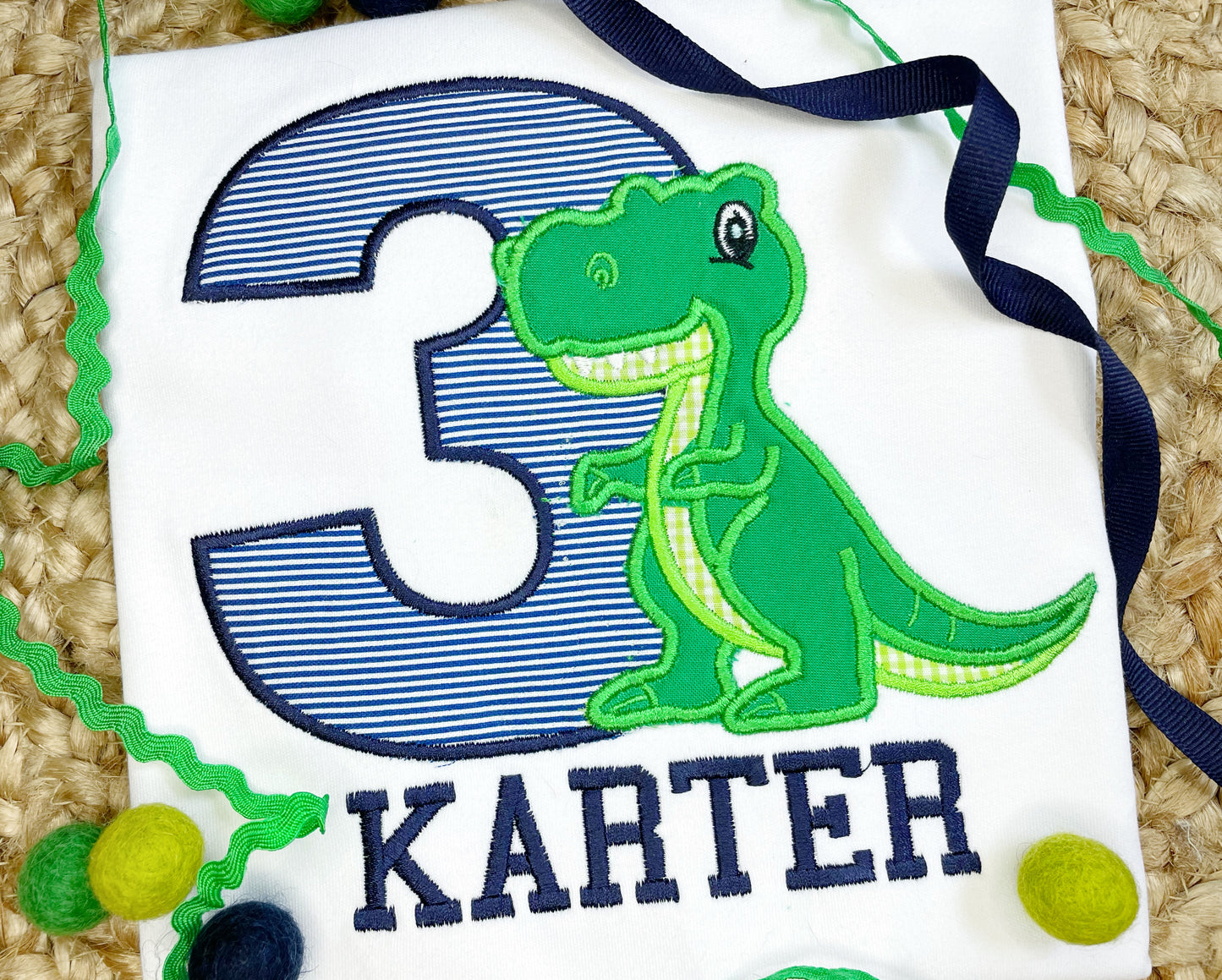 Boy's Dino Short Sleeve Birthday Shirt
