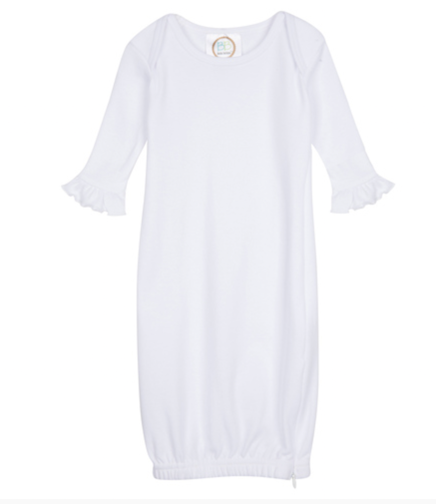 Baby Girl Monogrammed White Baby Gown
