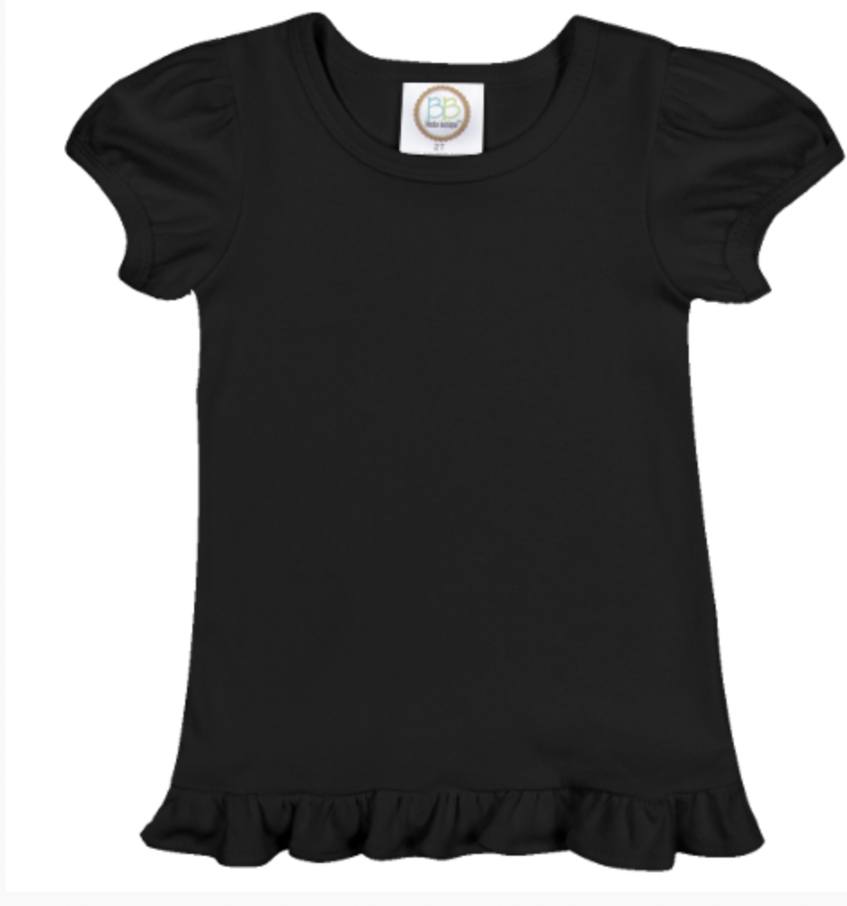 Girl's Black T-Rex Glow in The Dark Custom Shirt