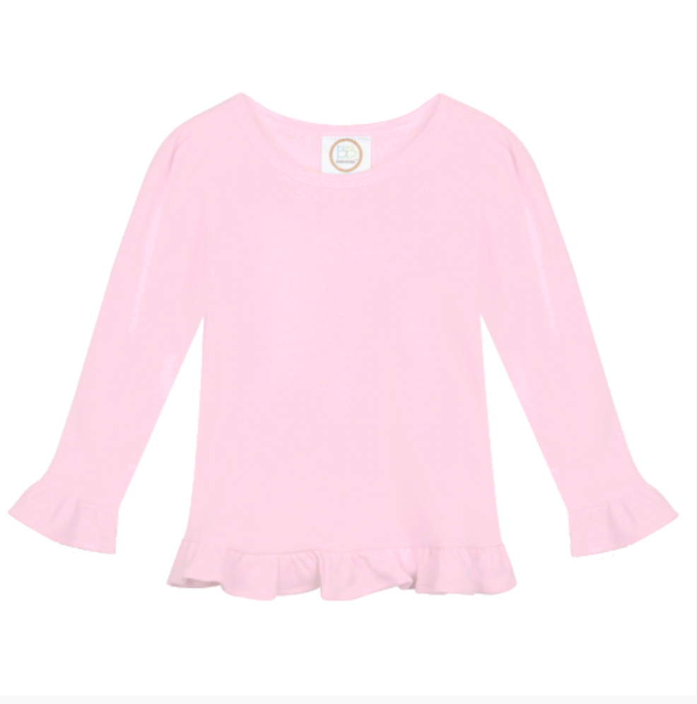 Pink Floral & Pumpkin 3 letter Initial Pink Shirt