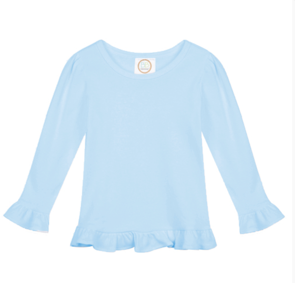Girl's Light Blue Shirt & Pink Bow Pumpkins