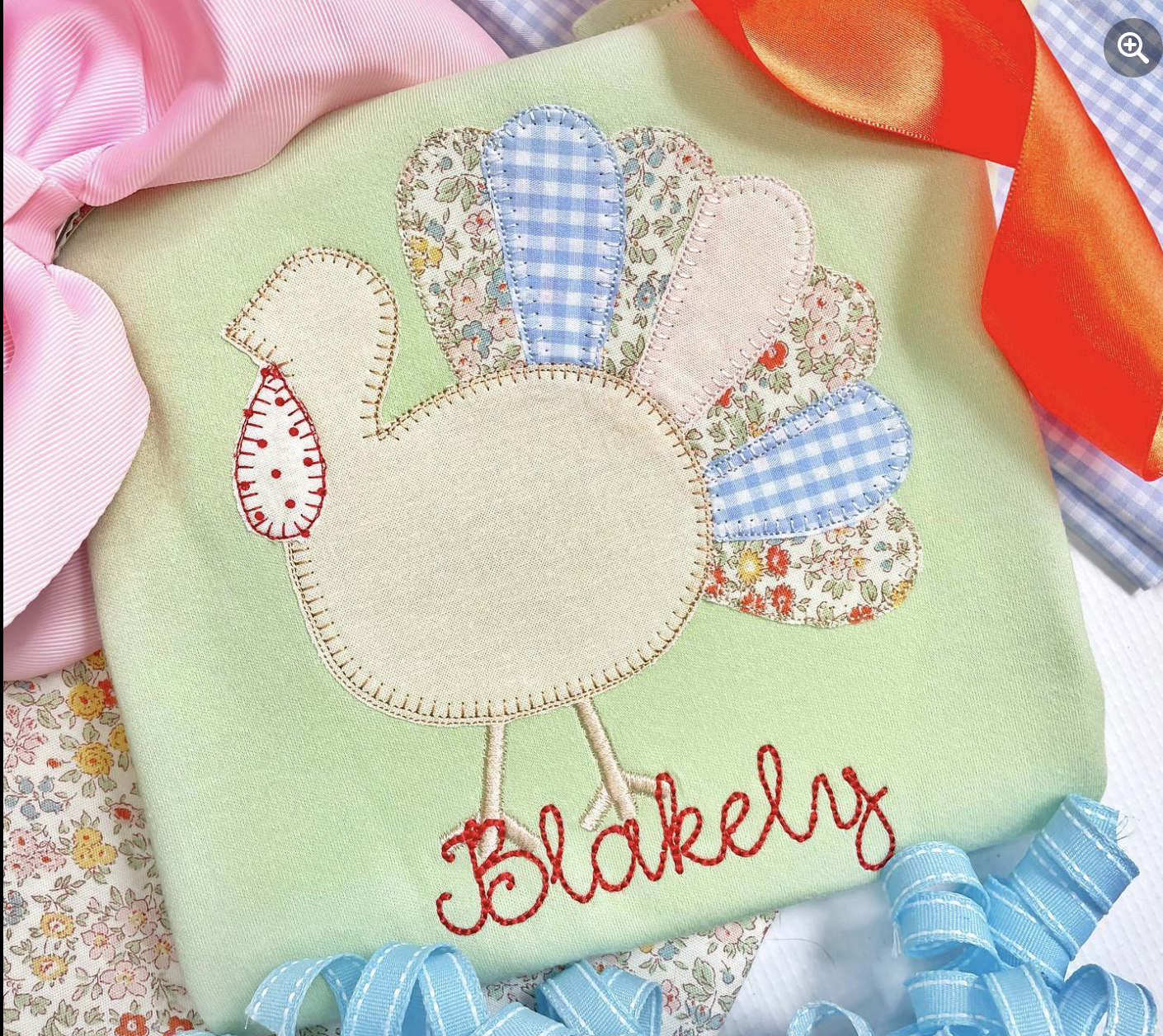 Girl's Floral Turkey Design