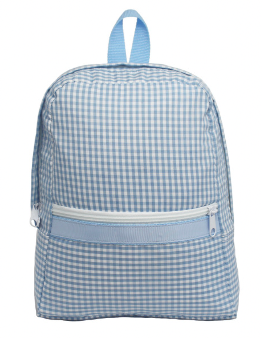 Light Blue or Pink Gingham Backpack with Mini Design (Mint brand)