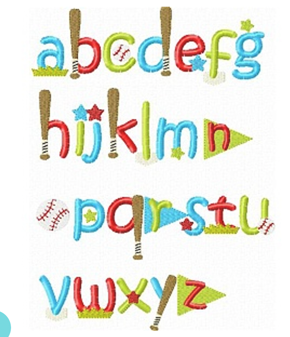 Personalized Baseball Letters T-shirt Design