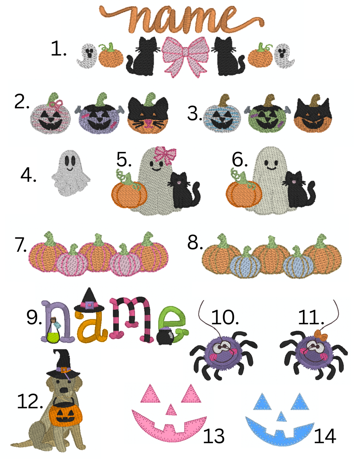 Custom Embroidered Halloween Buckets