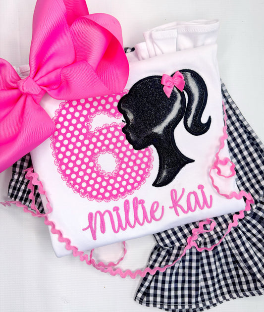 Girl Silhouette Birthday Design