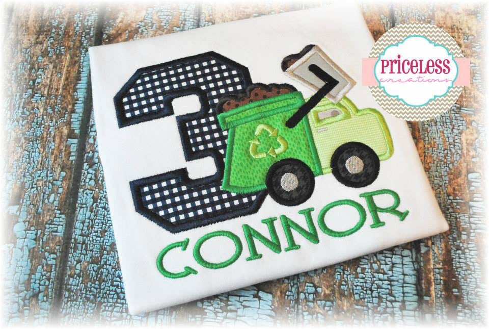 Garbage Truck Themed Birthday Shirt
