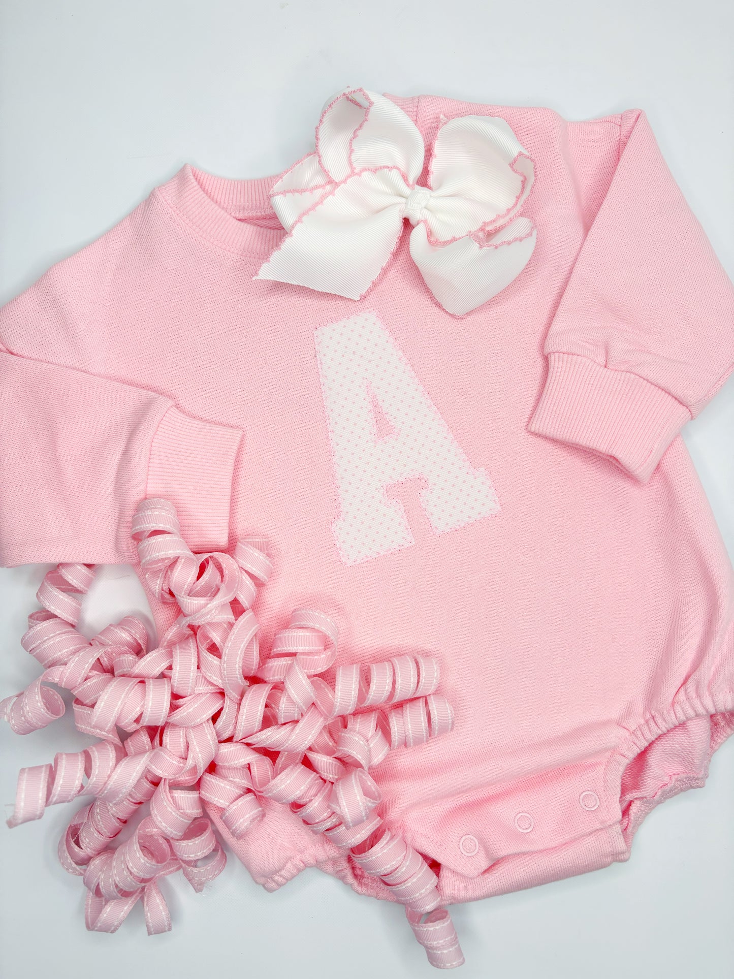 Unisex Initial Sweatshirt Bubble with tiny dot fabric