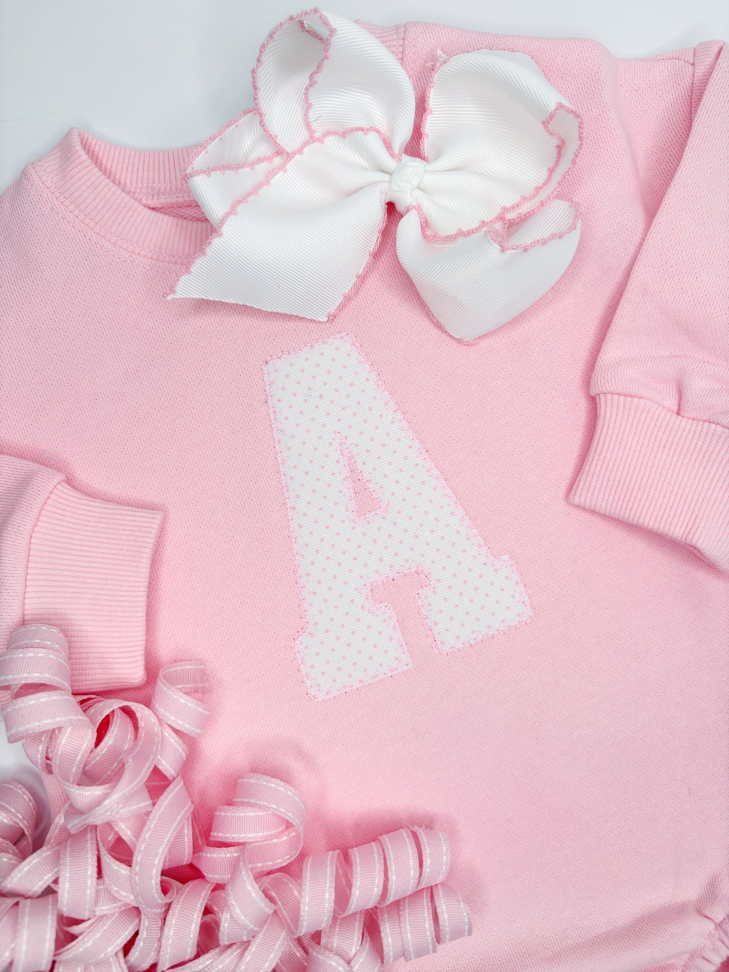 Unisex Initial Sweatshirt Bubble with tiny dot fabric