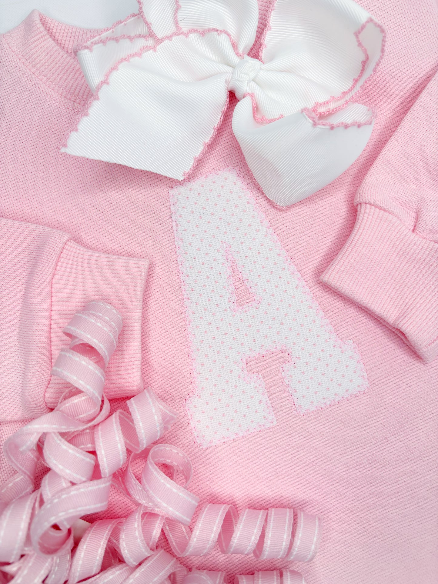 Unisex Initial Sweatshirt Bubble with tiny dot fabric