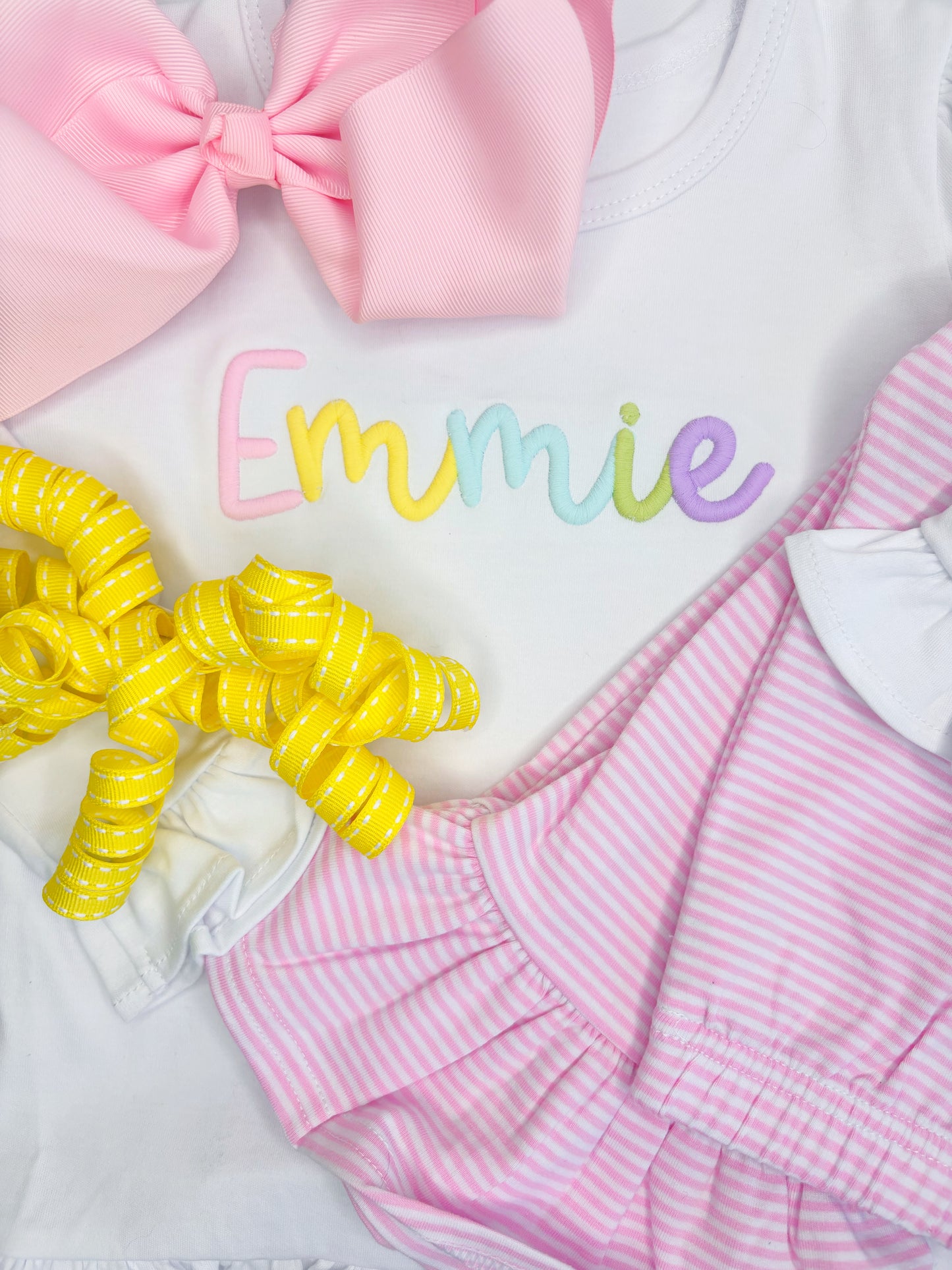3D Puff Embroidered Name for Girls