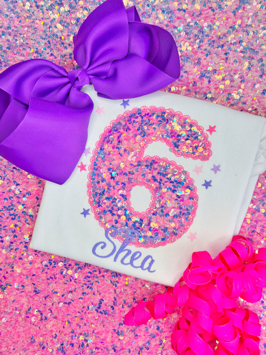 Sparkly Sequin Birthday Shirt