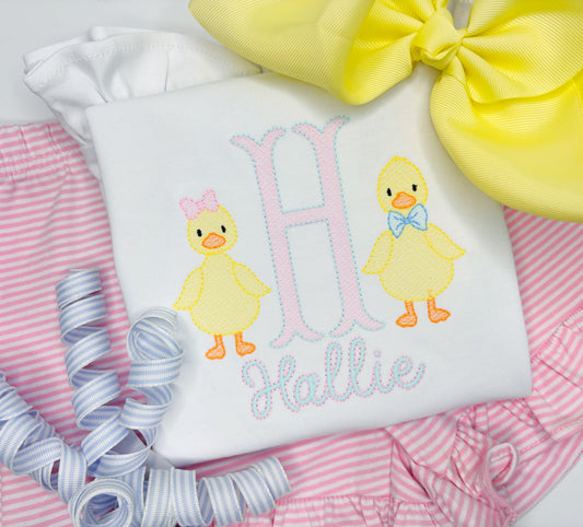 Spring Duckling Design (Add personalization in NOTES at checkout)
