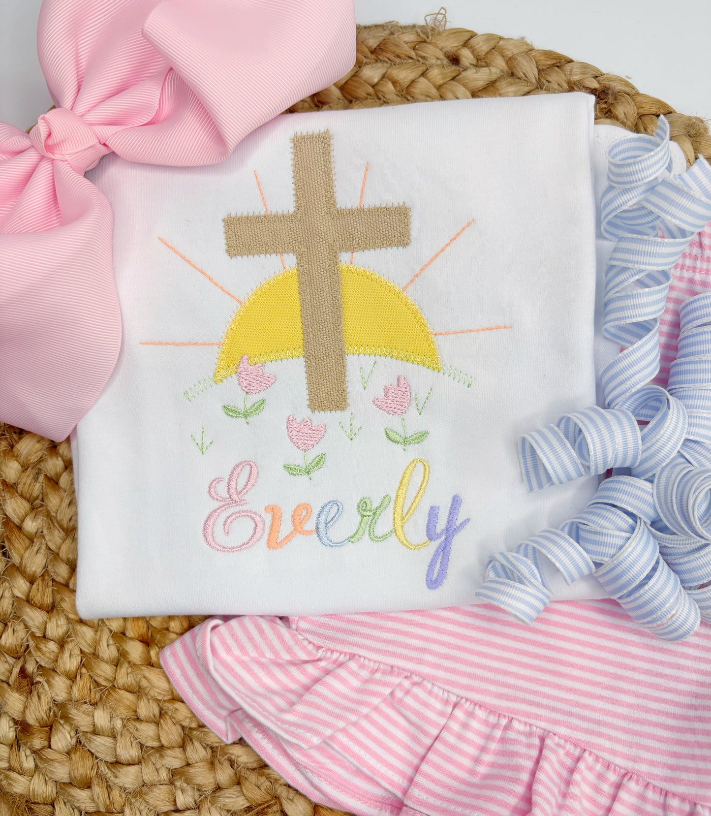 Cross at Sunrise Applique Design